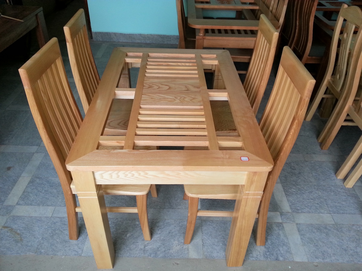 bàn ghế ăn gỗ sồi nga
